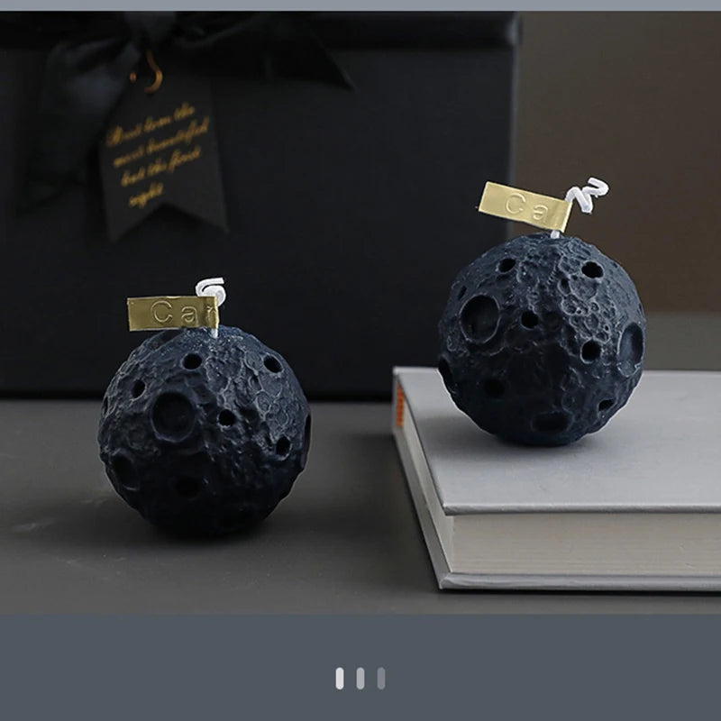 DIY Gift Box Set Black Moon Aromatherapy Candle Bedroom Creative Personalized Decoration With Hand Gift Spherical Moon Candle