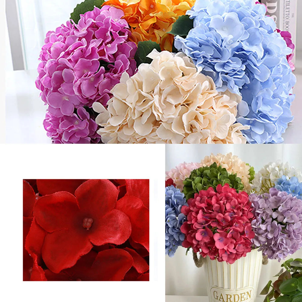 58cm Beautiful Silk Artificial Flowers Hydrangea bouquet for Home Party Wedding living room decoration accessories