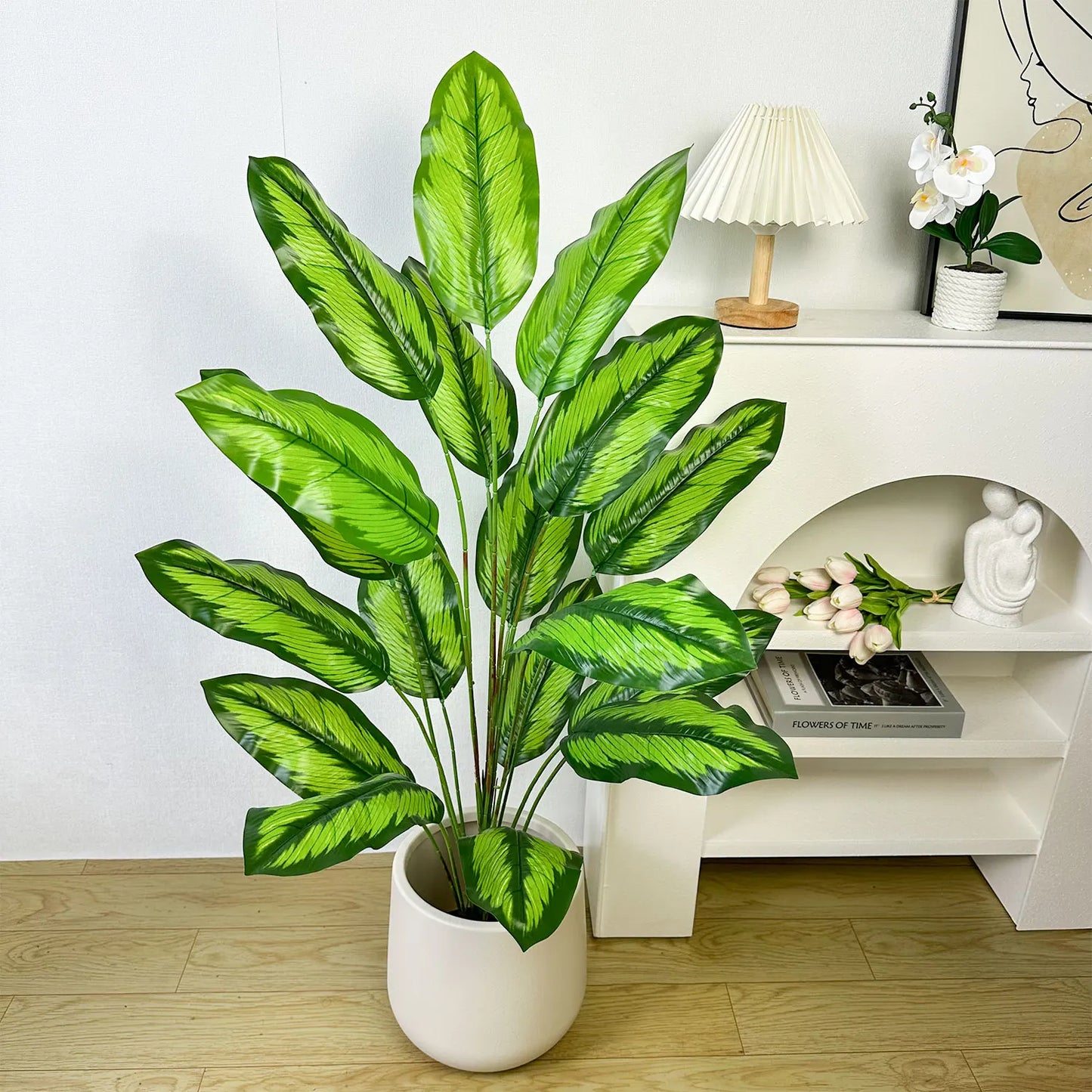 65/100cm Monstera Plant Plastic Leaf faux plant branch realistic leaves Ornamental indoor Artificial Plant for Home Office Decor