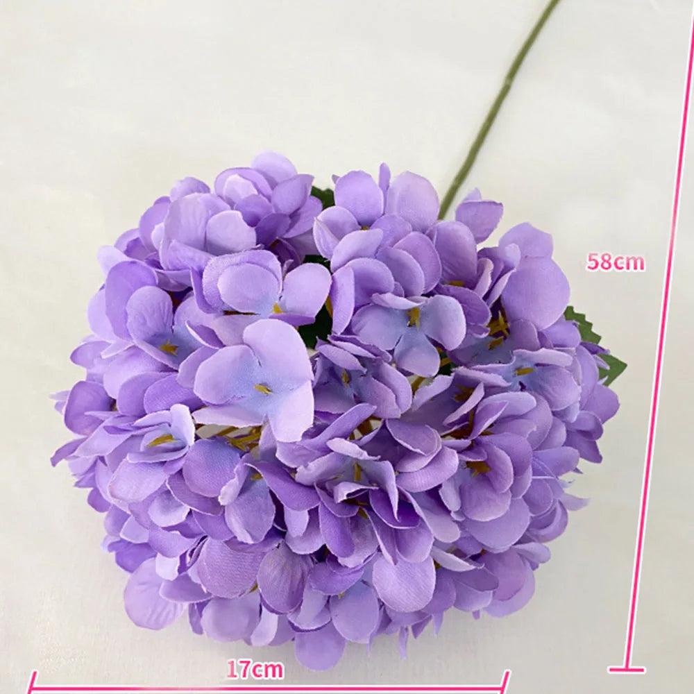58cm Beautiful Silk Artificial Flowers Hydrangea bouquet for Home Party Wedding living room decoration accessories