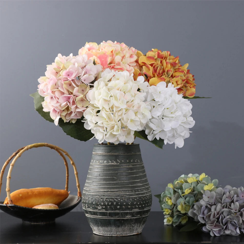 58cm Beautiful Silk Artificial Flowers Hydrangea bouquet for Home Party Wedding living room decoration accessories