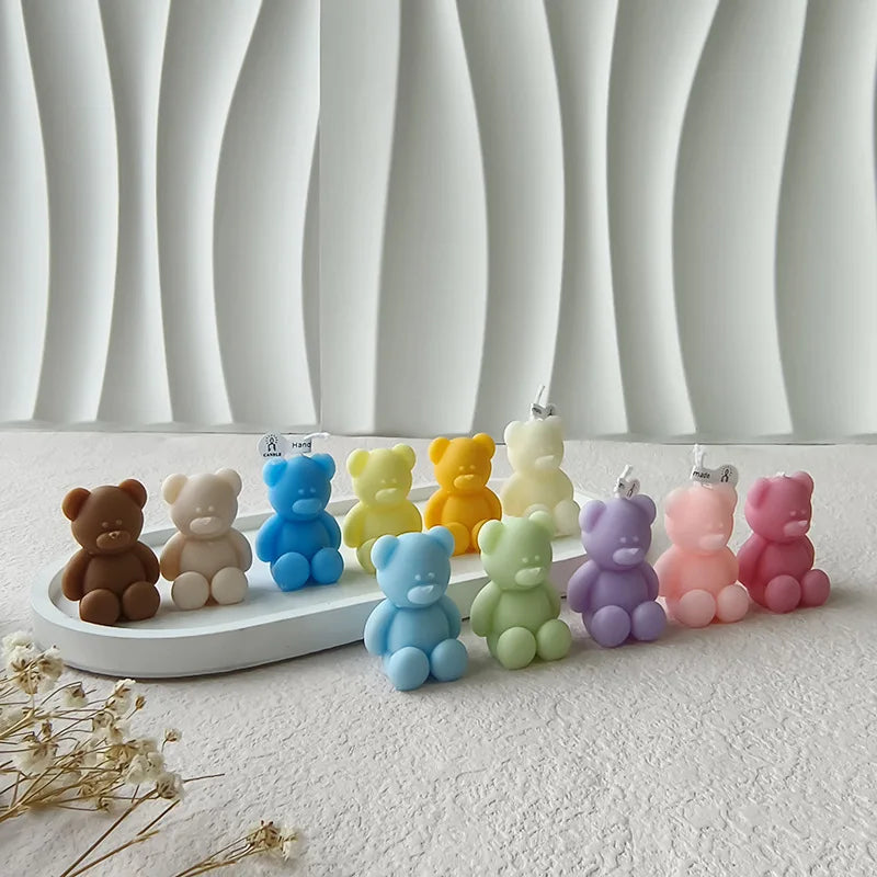 1pc Lovely Bear Aromatherapy Candles for Home Decoration Lovely Scented Candle Photography Props Festival Home Ornaments