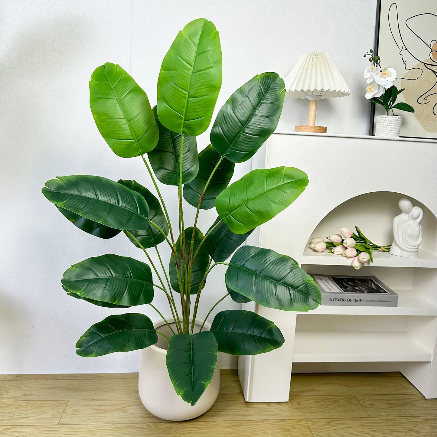 65/100cm Monstera Plant Plastic Leaf faux plant branch realistic leaves Ornamental indoor Artificial Plant for Home Office Decor