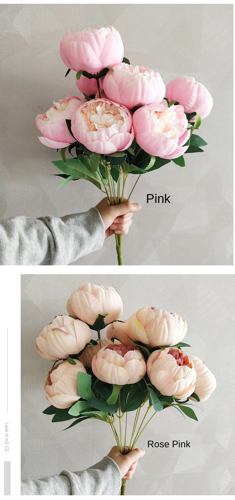 Simulation 10 Core-spun Peony Bouquets for Home Living Room Dining Table Wedding Decoration Fake Artificial Flowers High Quality