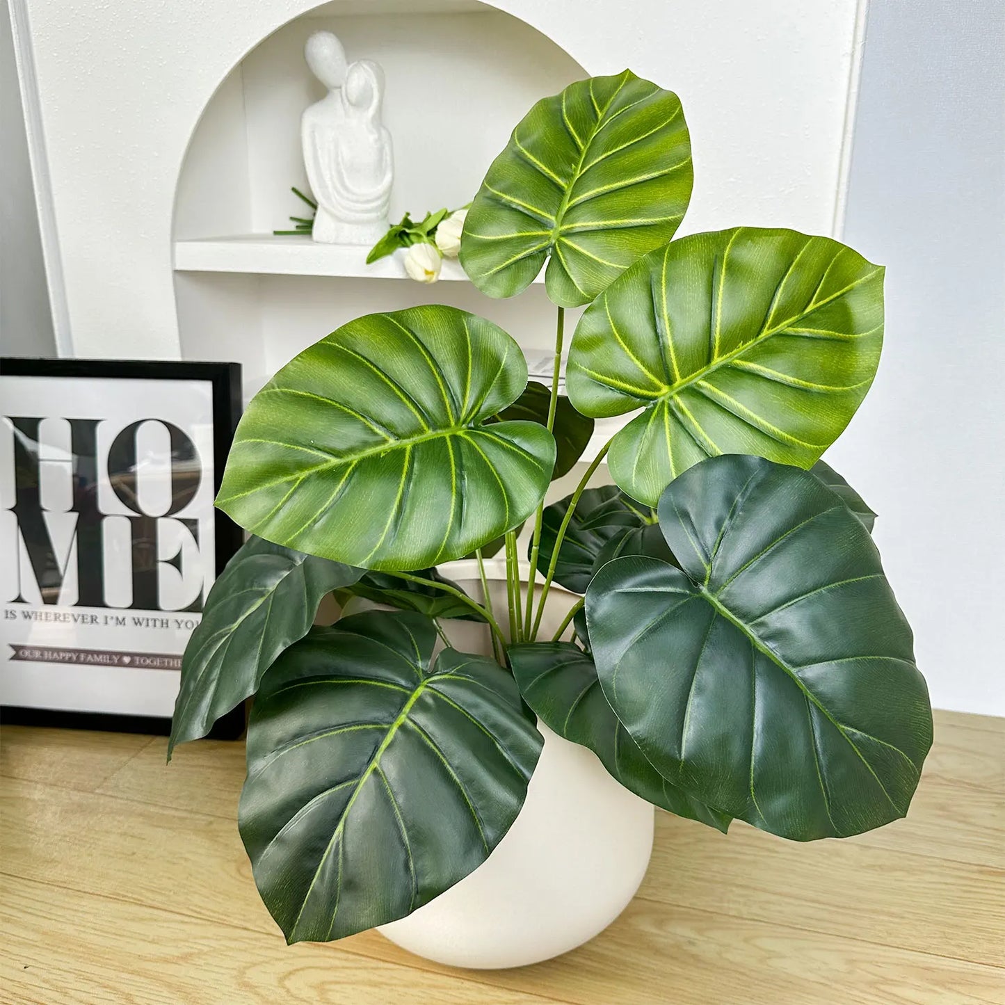 65/100cm Monstera Plant Plastic Leaf faux plant branch realistic leaves Ornamental indoor Artificial Plant for Home Office Decor