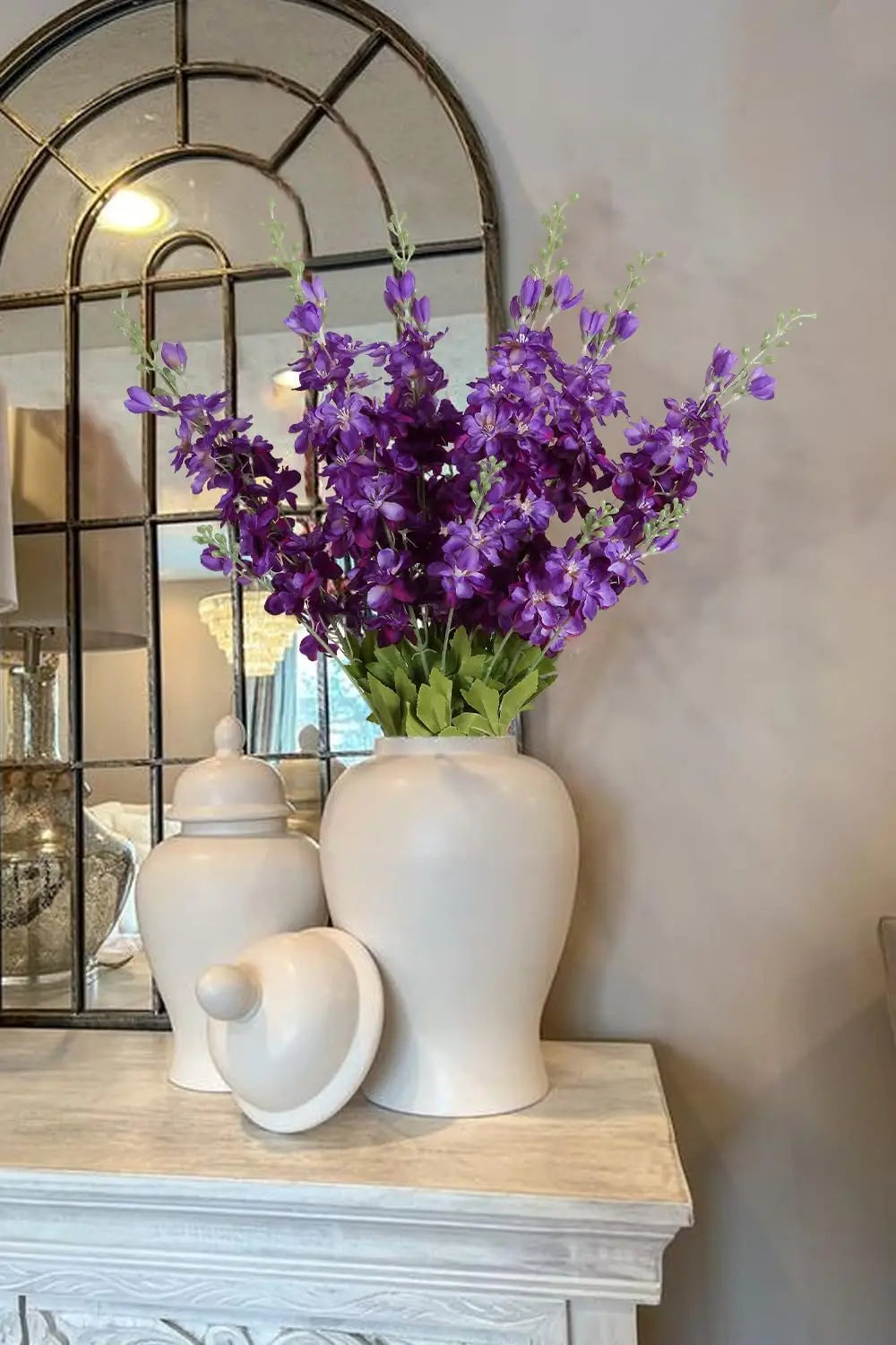 YeeNanee 6pcs Blue Delphinium Artificial Flowers Long Stem Larkspur for Wedding Centerpieces Floral Arrangements Home Vase Decor