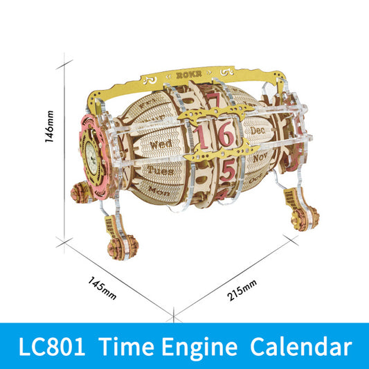 Robotime ROKR Zodiac Wall Clock 3D Wooden Puzzle Model Assembly Toys Gifts for Children Kids Teens