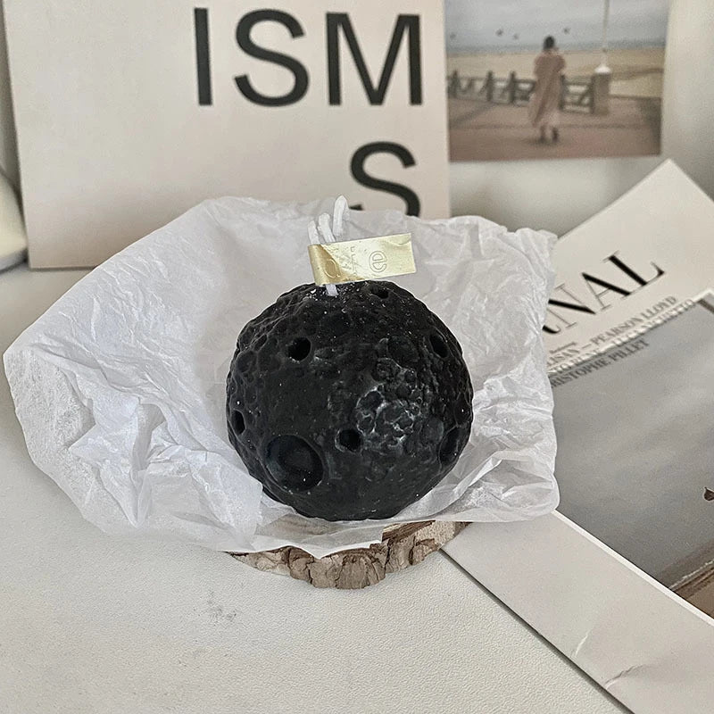 DIY Gift Box Set Black Moon Aromatherapy Candle Bedroom Creative Personalized Decoration With Hand Gift Spherical Moon Candle