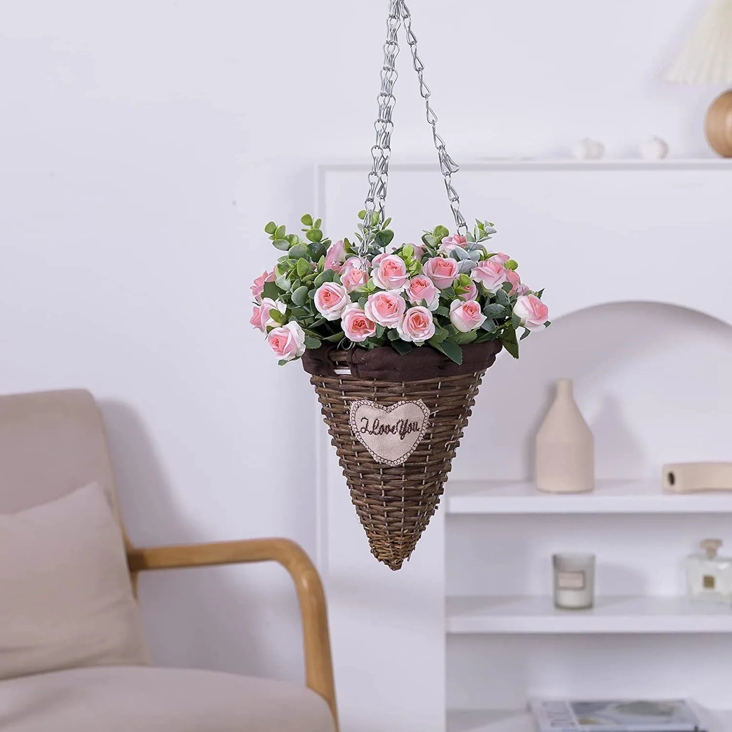 1pcs Artificial Flowers Bouquet Rose Eucalyptus Leaves Wedding Decoration Peony Fake Flower for Party Home Decor Outdoor