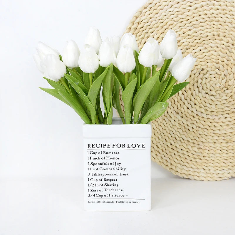 35 cm Tulip Flower Artificial Tulip Bouquet 10/5Pcs PE foam Fake Flower for wedding Ceremony Decor Home Garden Bouquet Decor