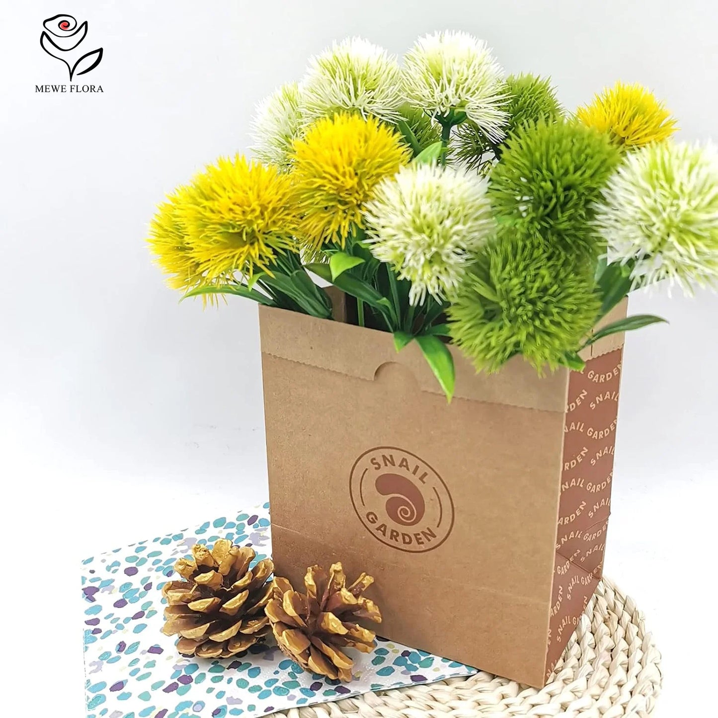 10Pcs Dandelion Artificial Flowers Fake Dandelions Bouquet Boho Home Vase Room Garden Decoration Simulation Plants Wedding Decor