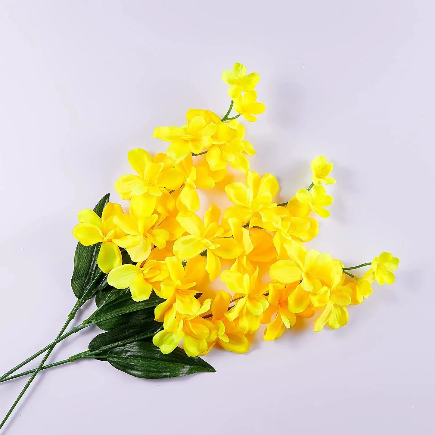 10pcs Artificial Orchids Flowers Blue Long Stems in Bulk for Wedding Home