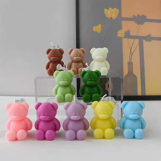 1pc Lovely Bear Aromatherapy Candles for Home Decoration Lovely Scented Candle Photography Props Festival Home Ornaments