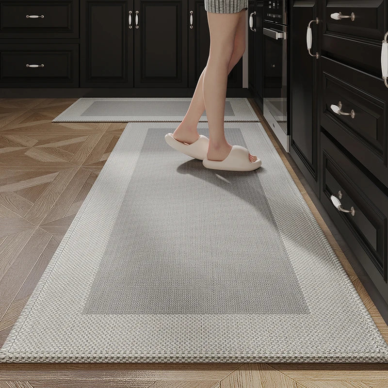 Kitchen Floor Mat Oil-proof  Waterproof Wipeable Wash Free Long Strip Carpet Dirty-resistant Oil-absorbing Water-absorbing Rug