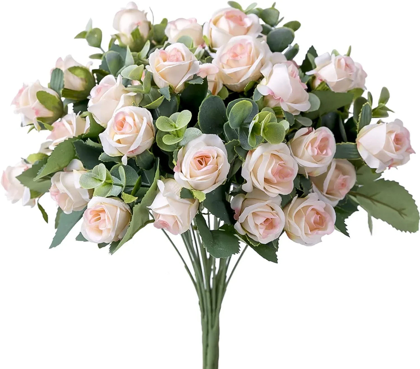 1pcs Artificial Flowers Bouquet Rose Eucalyptus Leaves Wedding Decoration Peony Fake Flower for Party Home Decor Outdoor