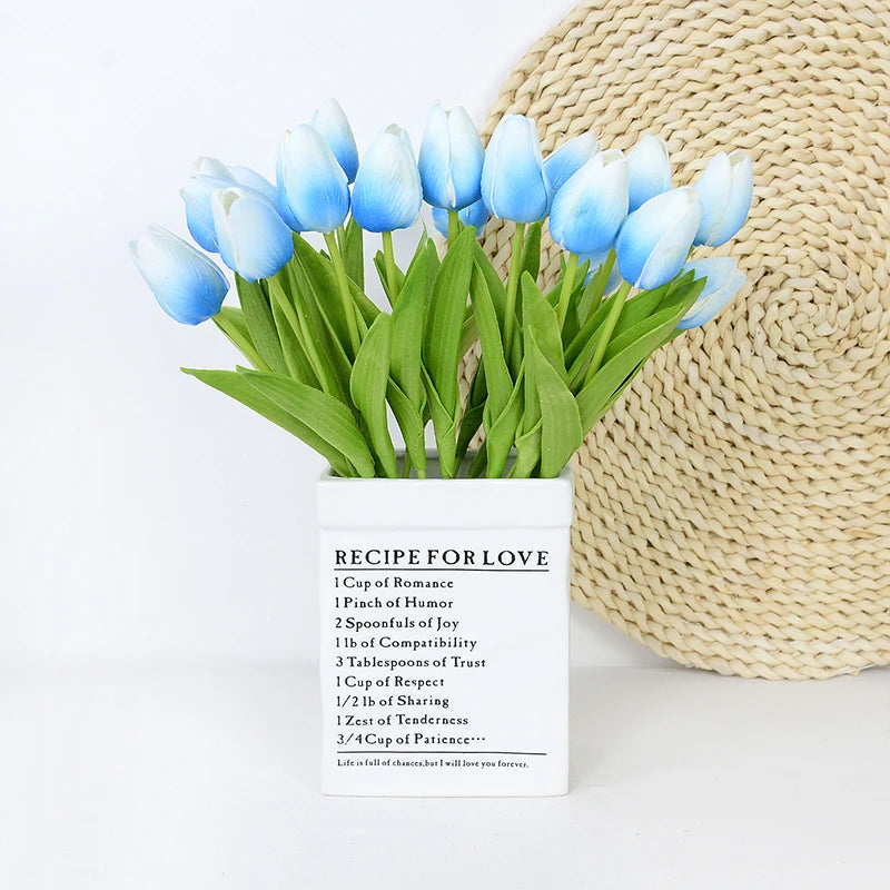 35 cm Tulip Flower Artificial Tulip Bouquet 10/5Pcs PE foam Fake Flower for wedding Ceremony Decor Home Garden Bouquet Decor