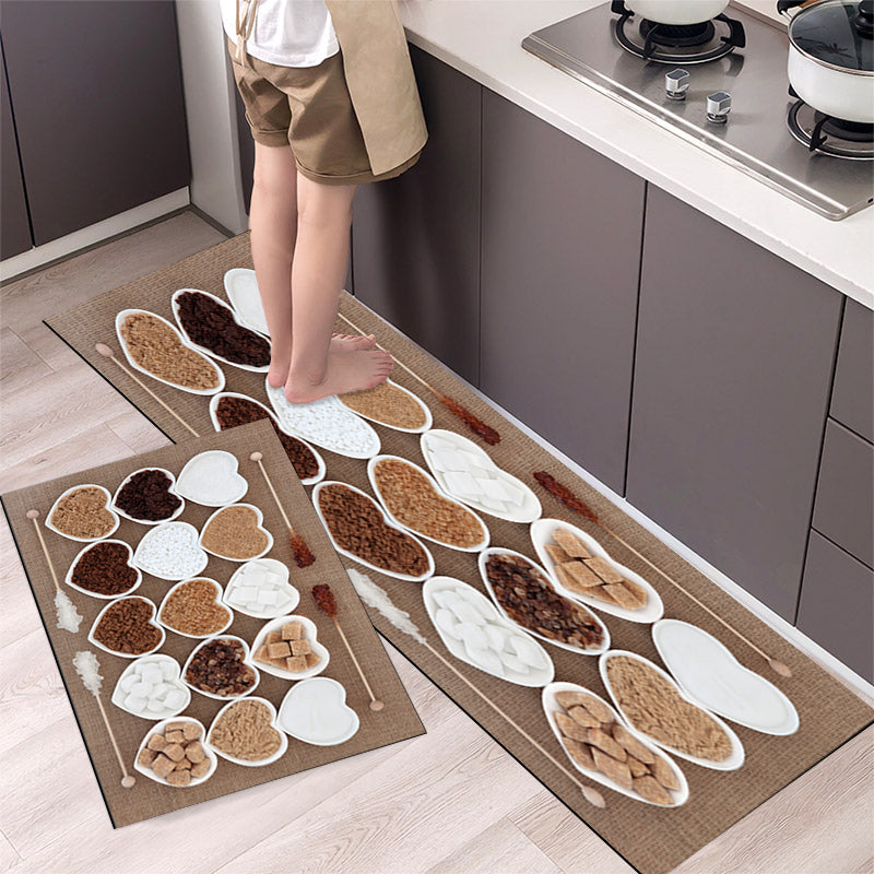 Non-slip Kitchen Mat Crystal Velvet Super Absorbent Floor Mats Kitchen Long Carpets Bathroom Entrance Door Mat Bedroom Long Rugs