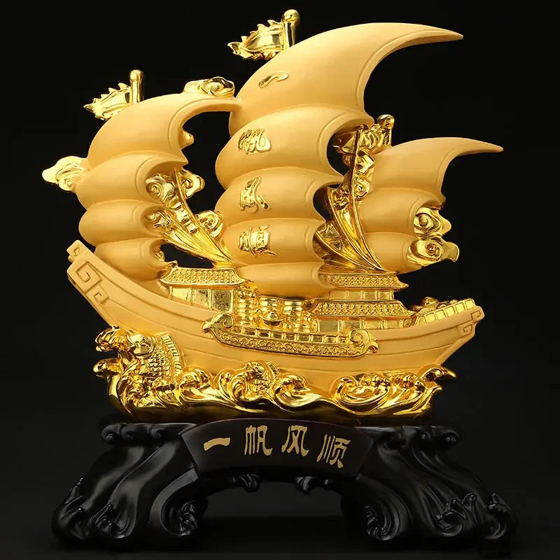 Smooth Sailing Sailboat Decoration Large Dragon Boat Housewarming Opening Gift Office Living Room Decoration