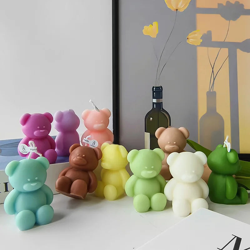 1pc Lovely Bear Aromatherapy Candles for Home Decoration Lovely Scented Candle Photography Props Festival Home Ornaments