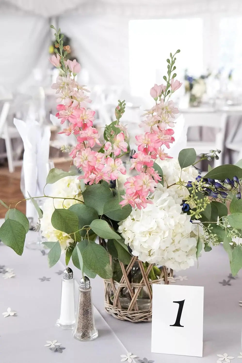 YeeNanee 6pcs Blue Delphinium Artificial Flowers Long Stem Larkspur for Wedding Centerpieces Floral Arrangements Home Vase Decor
