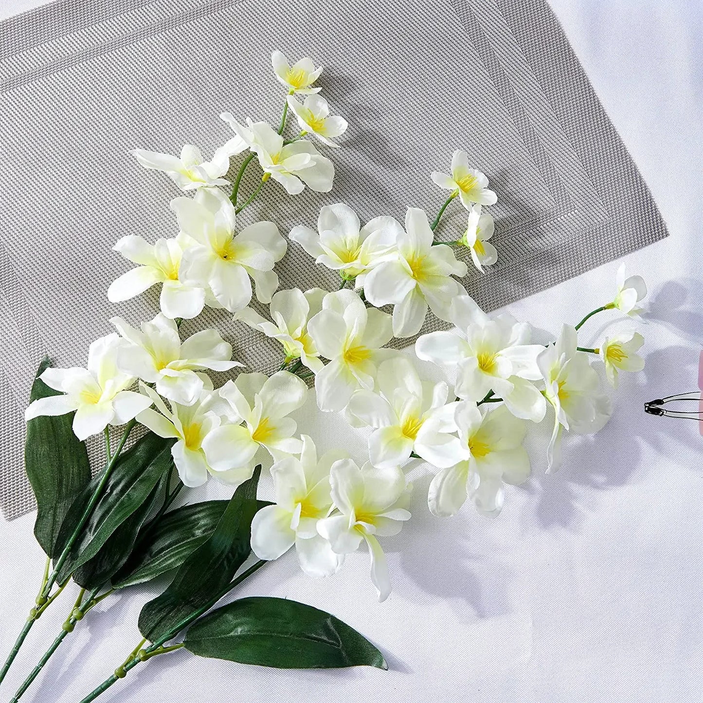 10pcs Artificial Orchids Flowers Blue Long Stems in Bulk for Wedding Home