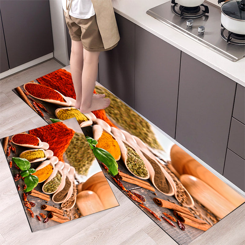 Non-slip Kitchen Mat Crystal Velvet Super Absorbent Floor Mats Kitchen Long Carpets Bathroom Entrance Door Mat Bedroom Long Rugs