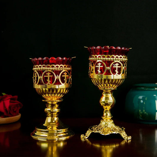 Religious Ritual Supplies Orthodox Church Candlestick for Candle and Oil Burning