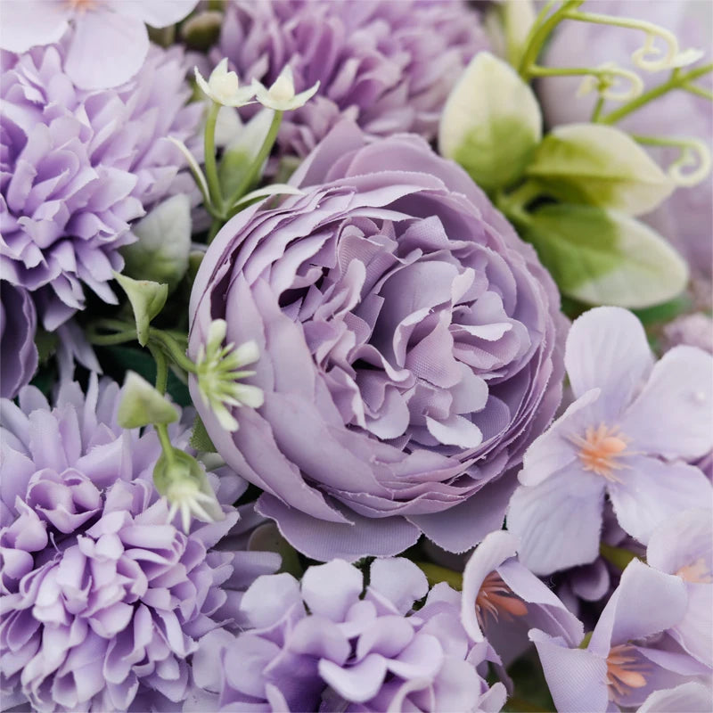 Artificial Flowers Pink Silk Bride Bouquets Peony Wedding Supplies Home Room Garden Decoration Fake Floral Valentine's Day Gifts