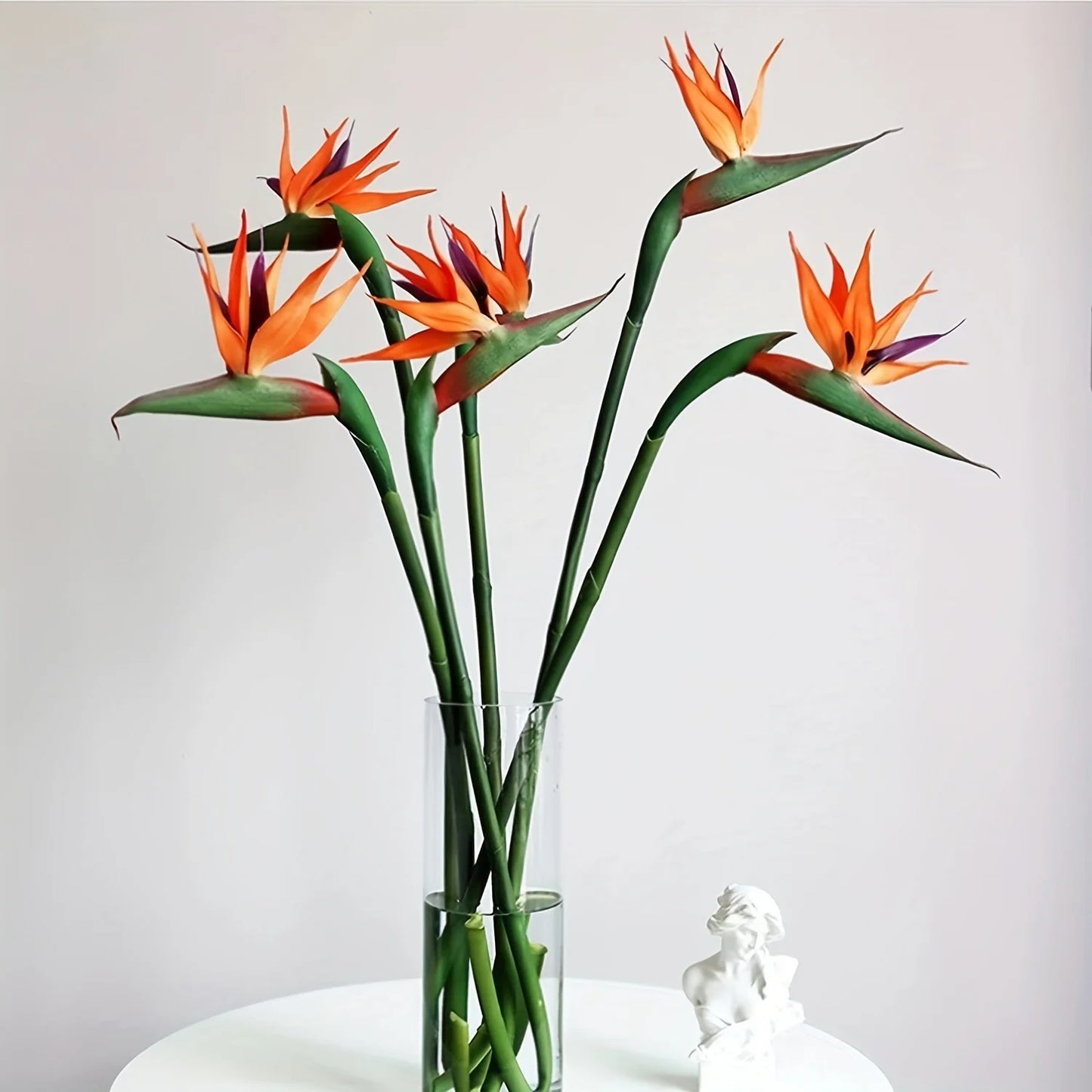 3Pcs Artificial Heaven Bird Flowers,Fake Bird of Paradise Strelitzia,Faux Silk Plants for Home Office Wedding Table  Decor