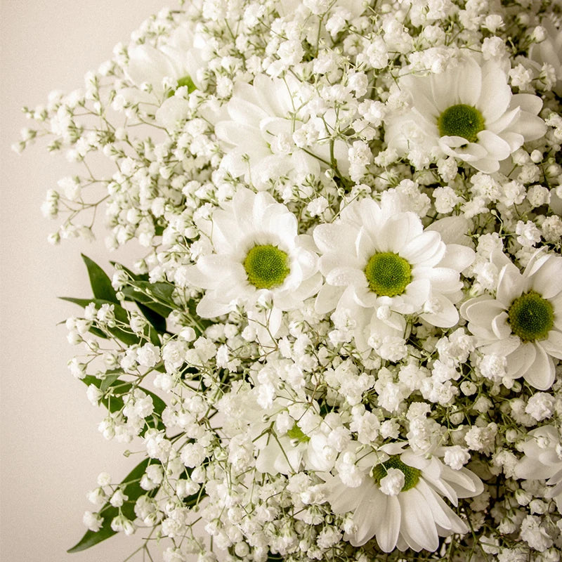 90Heads 52cm White Artificial Flowers Wedding DIY Bouquet Decoration Arrangement Plastic Babies Breath Fake Flower Home Decor