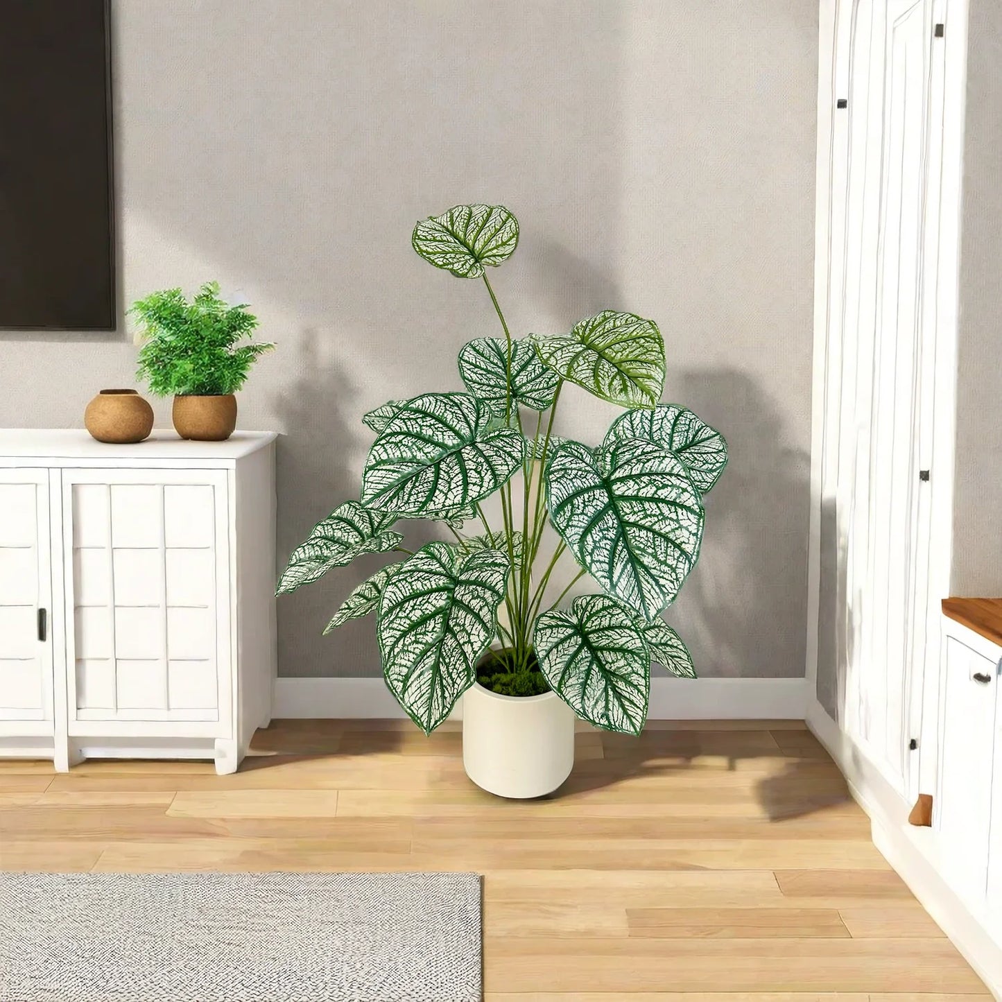 65/100cm Monstera Plant Plastic Leaf faux plant branch realistic leaves Ornamental indoor Artificial Plant for Home Office Decor
