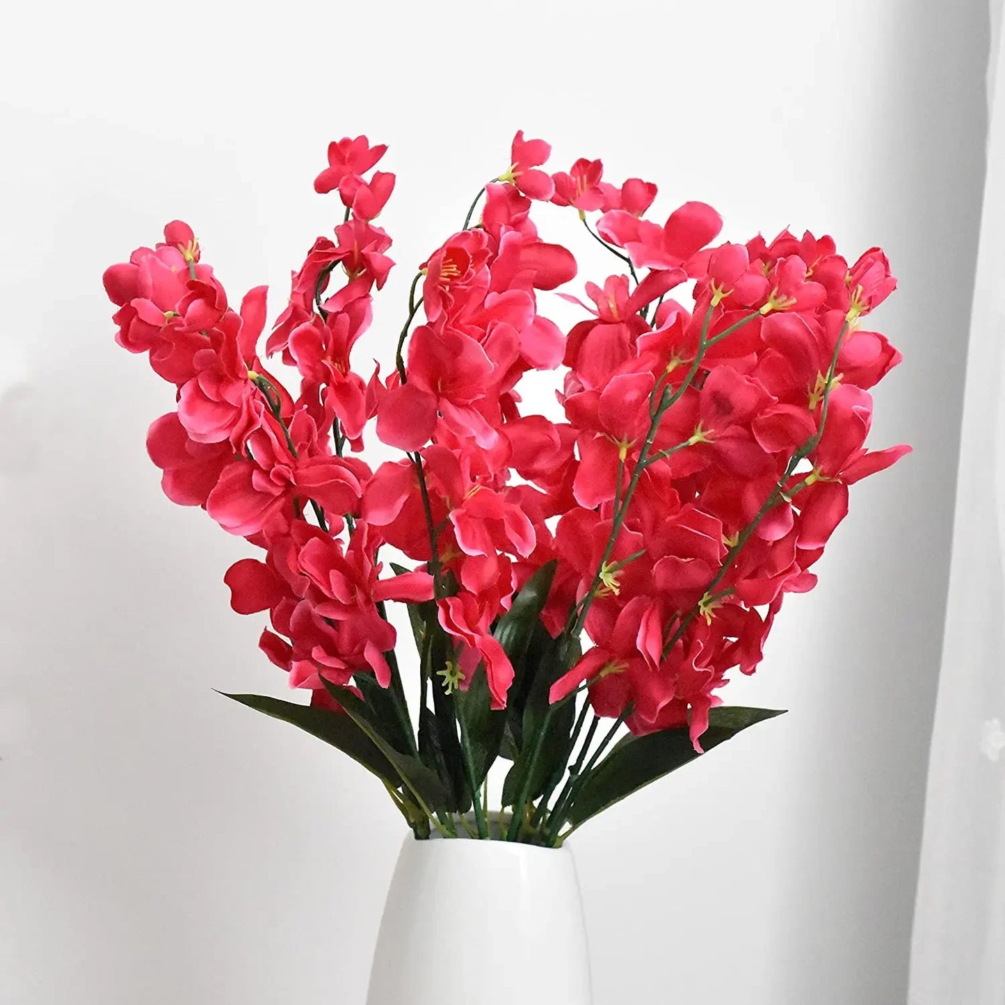 10pcs Artificial Orchids Flowers Blue Long Stems in Bulk for Wedding Home