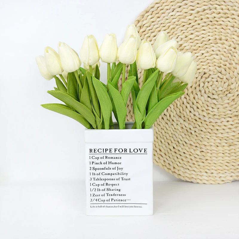 35 cm Tulip Flower Artificial Tulip Bouquet 10/5Pcs PE foam Fake Flower for wedding Ceremony Decor Home Garden Bouquet Decor