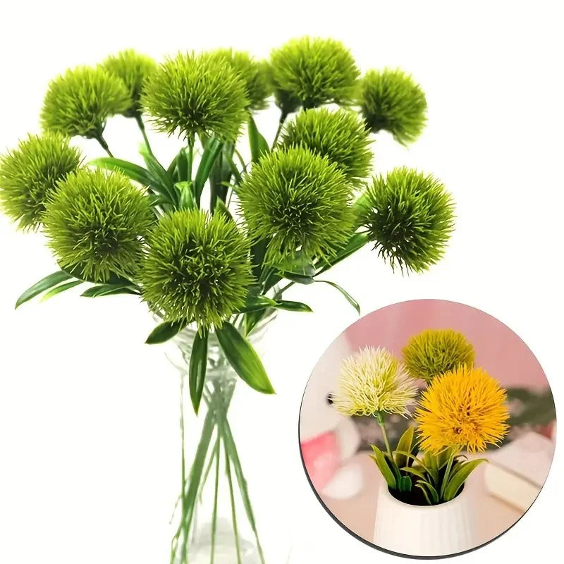 10Pcs Dandelion Artificial Flowers Fake Dandelions Bouquet Boho Home Vase Room Garden Decoration Simulation Plants Wedding Decor