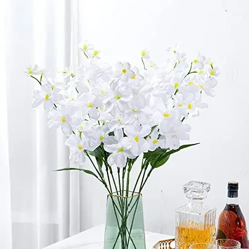 10pcs Artificial Orchids Flowers Blue Long Stems in Bulk for Wedding Home