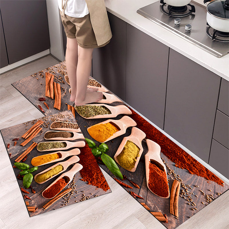 Non-slip Kitchen Mat Crystal Velvet Super Absorbent Floor Mats Kitchen Long Carpets Bathroom Entrance Door Mat Bedroom Long Rugs