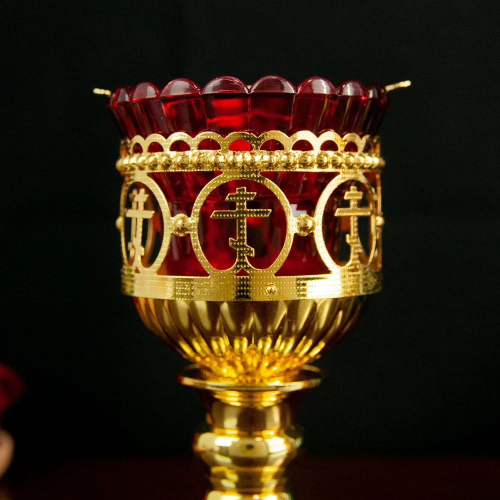 Religious Ritual Supplies Orthodox Church Candlestick for Candle and Oil Burning