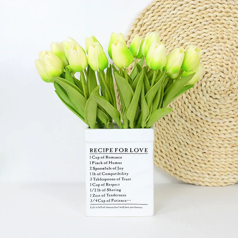 35 cm Tulip Flower Artificial Tulip Bouquet 10/5Pcs PE foam Fake Flower for wedding Ceremony Decor Home Garden Bouquet Decor