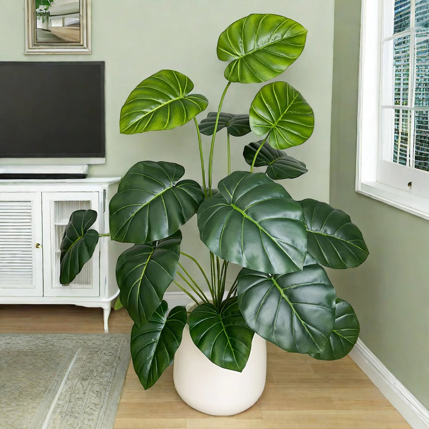 65/100cm Monstera Plant Plastic Leaf faux plant branch realistic leaves Ornamental indoor Artificial Plant for Home Office Decor