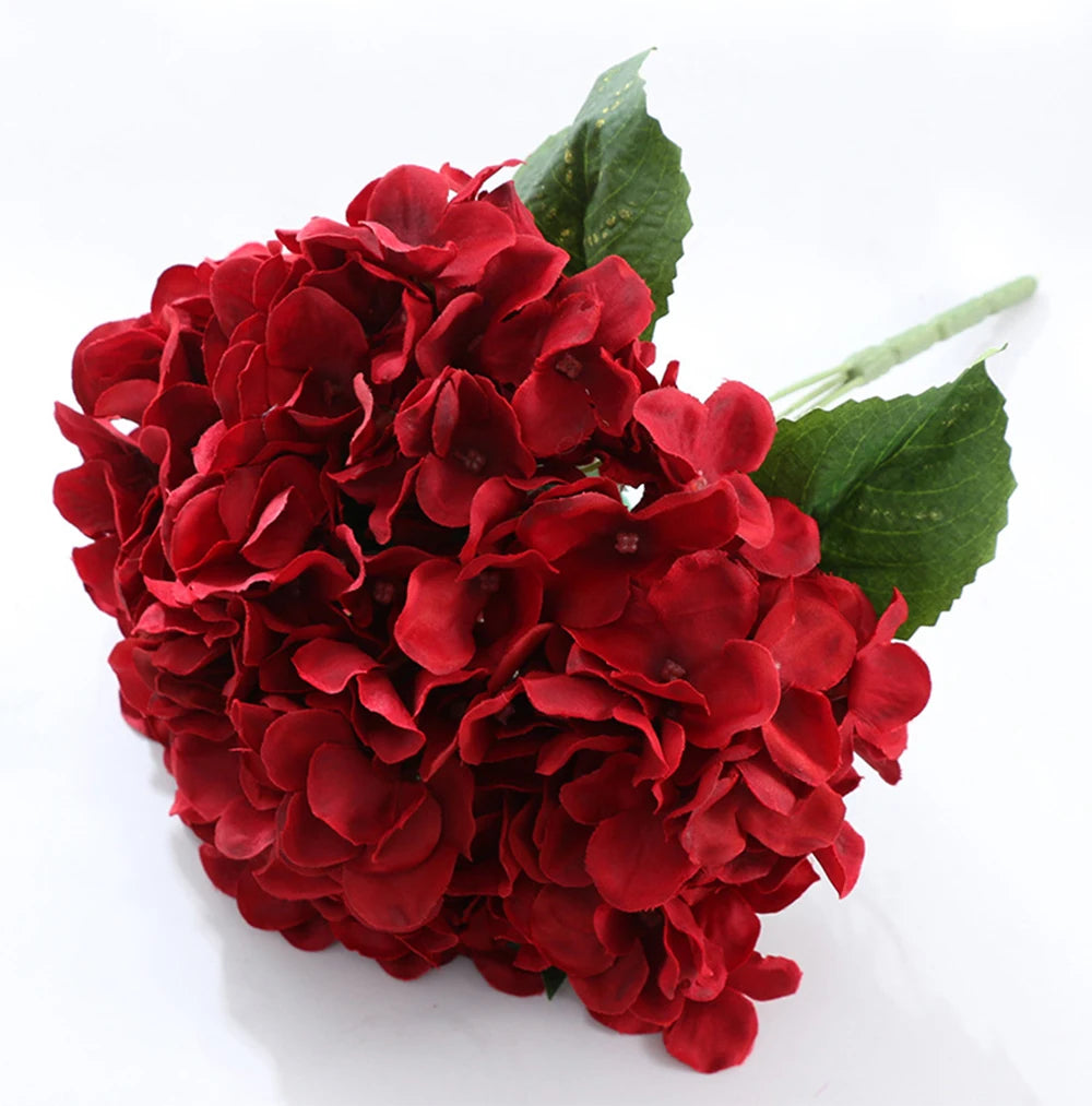 58cm Beautiful Silk Artificial Flowers Hydrangea bouquet for Home Party Wedding living room   decoration accessories