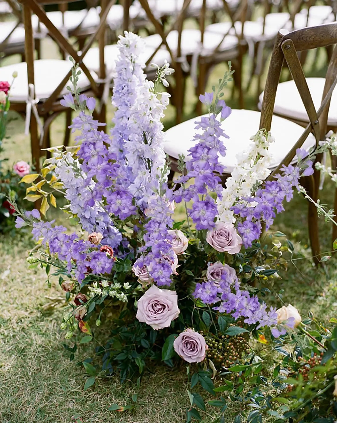 YeeNanee 6pcs Blue Delphinium Artificial Flowers Long Stem Larkspur for Wedding Centerpieces Floral Arrangements Home Vase Decor