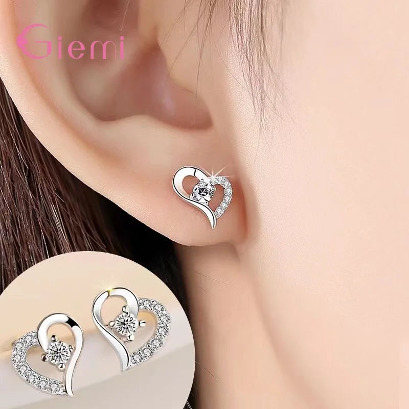 925 Sterling Silver New Arrival Multifarious Peach Heart Shape Fashion Wedding Engagement Gift Necklace Earrings Jewelry Sets