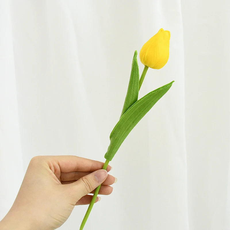 35 cm Tulip Flower Artificial Tulip Bouquet 10/5Pcs PE foam Fake Flower for wedding Ceremony Decor Home Garden Bouquet Decor