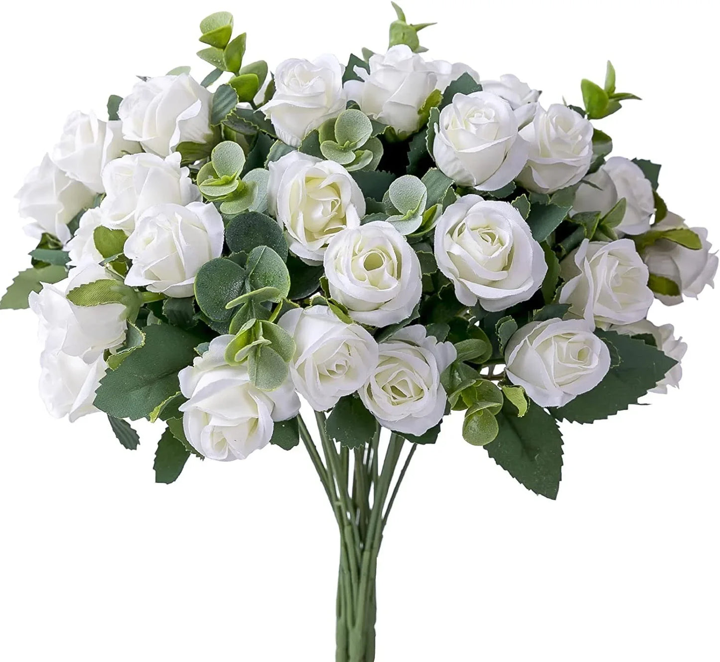 1pcs Artificial Flowers Bouquet Rose Eucalyptus Leaves Wedding Decoration Peony Fake Flower for Party Home Decor Outdoor