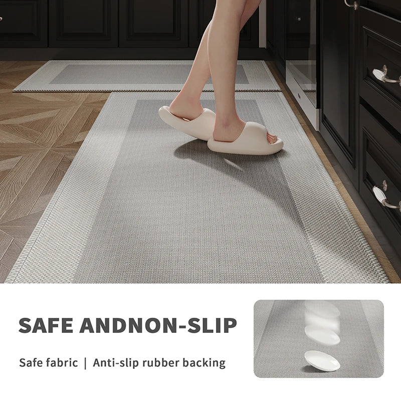 Kitchen Floor Mat Oil-proof  Waterproof Wipeable Wash Free Long Strip Carpet Dirty-resistant Oil-absorbing Water-absorbing Rug