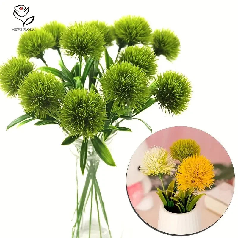 10Pcs Dandelion Artificial Flowers Fake Dandelions Bouquet Boho Home Vase Room Garden Decoration Simulation Plants Wedding Decor
