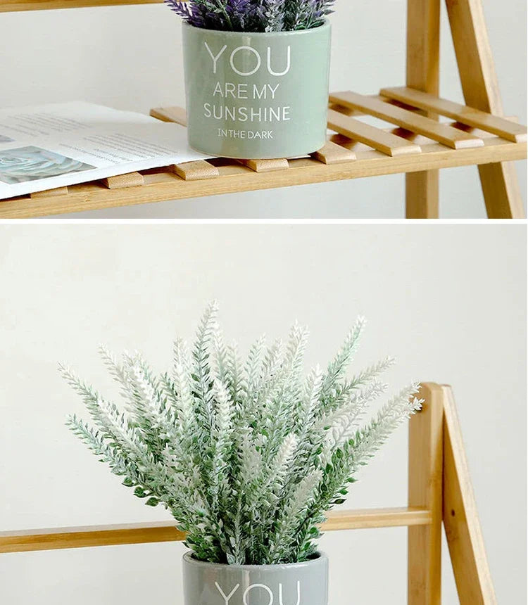 A Bunch of Provence Lavender Plastic Artificial Flowers False Plants Wedding Home Outdoor Garden Decoration Table Decoration