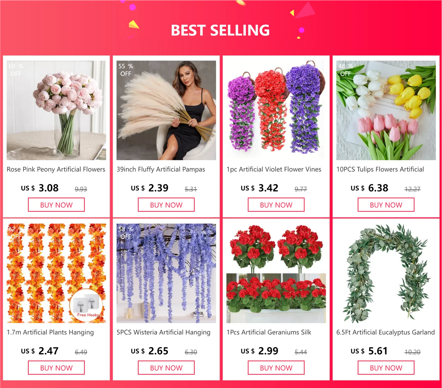 10/30Pcs Fluffy Pampas Grass Artificial Flowers Decoration for Wedding Boho Bouquet Party Home Vase Decor Fake Plant Reed Flower