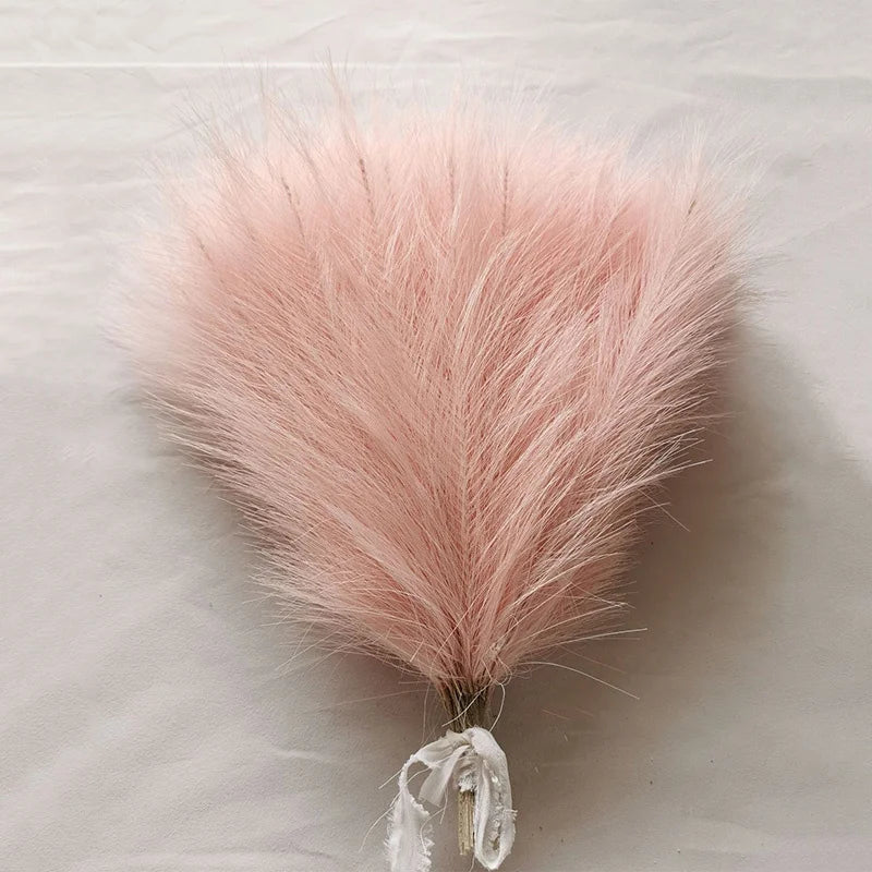 10/30Pcs Fluffy Pampas Grass Artificial Flowers Decoration for Wedding Boho Bouquet Party Home Vase Decor Fake Plant Reed Flower