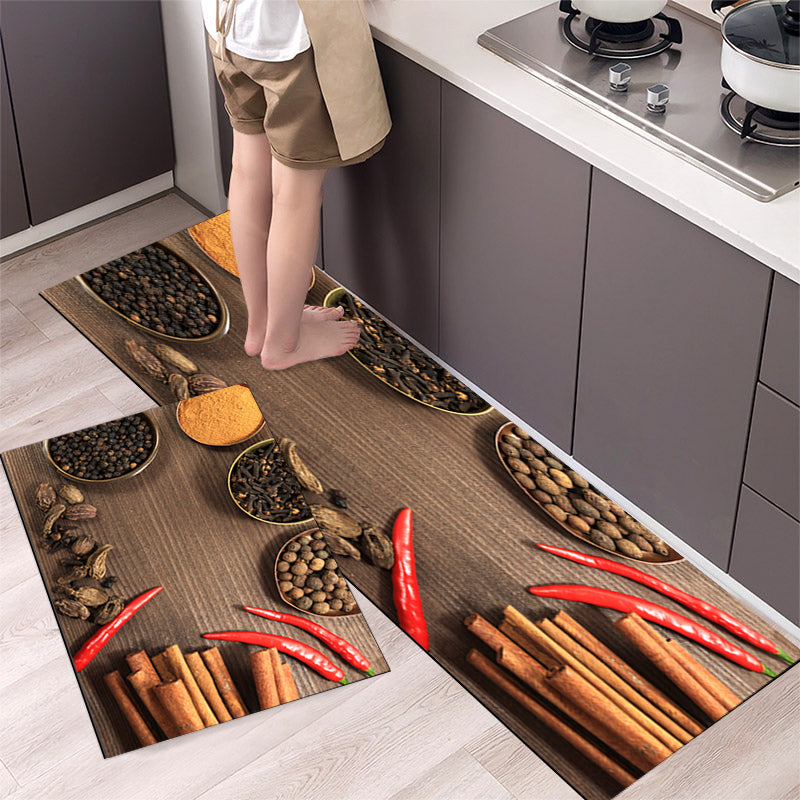 Non-slip Kitchen Mat Crystal Velvet Super Absorbent Floor Mats Kitchen Long Carpets Bathroom Entrance Door Mat Bedroom Long Rugs